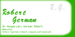robert german business card