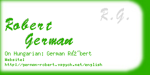 robert german business card